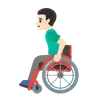 Man In Manual Wheelchair: Light Skin Tone Emoji 👨🏻‍🦽 image - Google Noto Color style