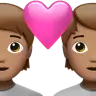 Couple With Heart: Medium Skin Tone Emoji 💑🏽 image - Apple style