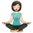 Woman In Lotus Position: Light Skin Tone