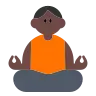 Man In Lotus Position: Dark Skin Tone Emoji 🧘🏿‍♂️ image - Tossface style