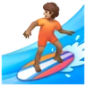 Person Surfing: Medium Skin Tone Emoji 🏄🏽 image - Samsung style