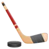Eishockeyschläger und Puck Emoji 🏒 image - WhatsApp style