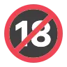 Emoji Nessuno sotto il simbolo di diciotto anni 🔞 image - Tossface style