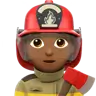 Firefighter: Medium-Dark Skin Tone Emoji 🧑🏾‍🚒 image - Apple style