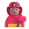Man Firefighter: Medium Skin Tone Emoji 👨🏽‍🚒 image - Microsoft 3D Fluent style