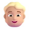 Person: Medium-Light Skin Tone, Blond Hair Emoji 👱🏼 image - Microsoft 3D Fluent style