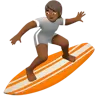 Person Surfing: Medium-Dark Skin Tone Emoji 🏄🏾 image - Apple style
