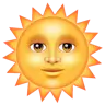 ดวงอาทิตย์ด้วยใบหน้า Emoji 🌞 image - WhatsApp style