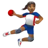 Woman Playing Handball: Medium-Dark Skin Tone Emoji 🤾🏾‍♀️ image - WhatsApp style