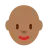 Woman: Medium-Dark Skin Tone, Bald