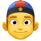 Эмодзи Мужчина в шапке гуань-пи-мао 👲 image - Facebook Meta style