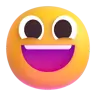 Lächelndes Gesicht mit offenem Mund Emoji 😃 image - Microsoft 3D Fluent style