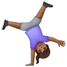 Woman Cartwheeling: Medium-Dark Skin Tone Emoji 🤸🏾‍♀️ image - Samsung style