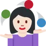 Woman Juggling: Light Skin Tone Emoji 🤹🏻‍♀️ image - Twitter / X (Twemoji) style