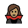 Woman Vampire: Medium Skin Tone Emoji 🧛🏽‍♀️ image - OpenMoji style