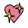 Sparkling Heart Emoji 💖 image - OpenMoji style