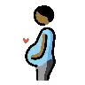 Pregnant Man: Medium-Dark Skin Tone Emoji 🫃🏾 image - OpenMoji style