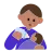 Man Feeding Baby: Medium Skin Tone