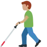 Man With White Cane: Medium Skin Tone Emoji 👨🏽‍🦯 image - Twitter / X (Twemoji) style