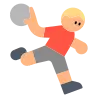 Man Playing Handball: Medium-Light Skin Tone Emoji 🤾🏼‍♂️ image - Tossface style