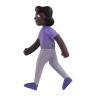 Woman Walking: Dark Skin Tone Emoji 🚶🏿‍♀️ image - Microsoft 3D Fluent style