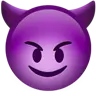 Emoji Volto sorridente con le corna 😈 image - Apple style