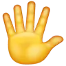 Hand With Fingers Splayed Emoji 🖐 image - WhatsApp style