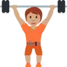 Person Lifting Weights: Medium Skin Tone Emoji 🏋🏽 image - Twitter / X (Twemoji) style