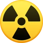 Radioactive Emoji ☢ image - Facebook Meta style