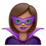 Supervillain: Medium Skin Tone Emoji 🦹🏽 image - WhatsApp style