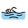 Woman Swimming: Light Skin Tone Emoji 🏊🏻‍♀️ image - OpenMoji style