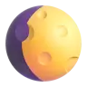Wachsendes Gibbous-Mond-Symbol Emoji 🌔 image - Microsoft 3D Fluent style