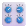 Pokrętła sterowania Emoji 🎛 image - Microsoft 3D Fluent style
