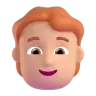 Person: Medium-Light Skin Tone, Red Hair Emoji 🧑🏼‍🦰 image - Microsoft 3D Fluent style