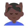 Man Getting Massage: Dark Skin Tone Emoji 💆🏿‍♂️ image - Tossface style