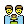 Family: Man, Man, Girl Emoji 👨‍👨‍👧 image - OpenMoji style