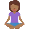 Woman In Lotus Position: Medium-Dark Skin Tone Emoji 🧘🏾‍♀️ image - Twitter / X (Twemoji) style