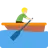 Man Rowing Boat: Medium-Light Skin Tone