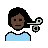 Person Getting Haircut: Dark Skin Tone