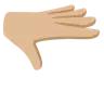 Palm Down Hand: Medium-Light Skin Tone Emoji 🫳🏼 image - Google Noto Color style