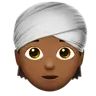 Person Wearing Turban: Medium-Dark Skin Tone Emoji 👳🏾 image - Apple style