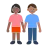 Woman And Man Holding Hands: Medium-Dark Skin Tone, Medium Skin Tone