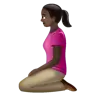 Woman Kneeling: Dark Skin Tone Emoji 🧎🏿‍♀️ image - WhatsApp style