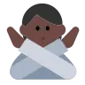 Person Gesturing No: Dark Skin Tone Emoji 🙅🏿 image - Tossface style