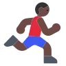 Man Running: Dark Skin Tone Emoji 🏃🏿‍♂️ image - Tossface style