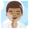 Man In Steamy Room: Medium Skin Tone Emoji 🧖🏽‍♂️ image - Google Noto Color style