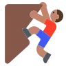 Man Climbing: Medium Skin Tone Emoji 🧗🏽‍♂️ image - Tossface style