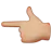 Backhand Index Pointing Left: Medium-Light Skin Tone