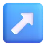 Up-Right Arrow Emoji ↗ image - Microsoft 3D Fluent style