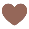 Brown Heart Emoji 🤎 image - Tossface style